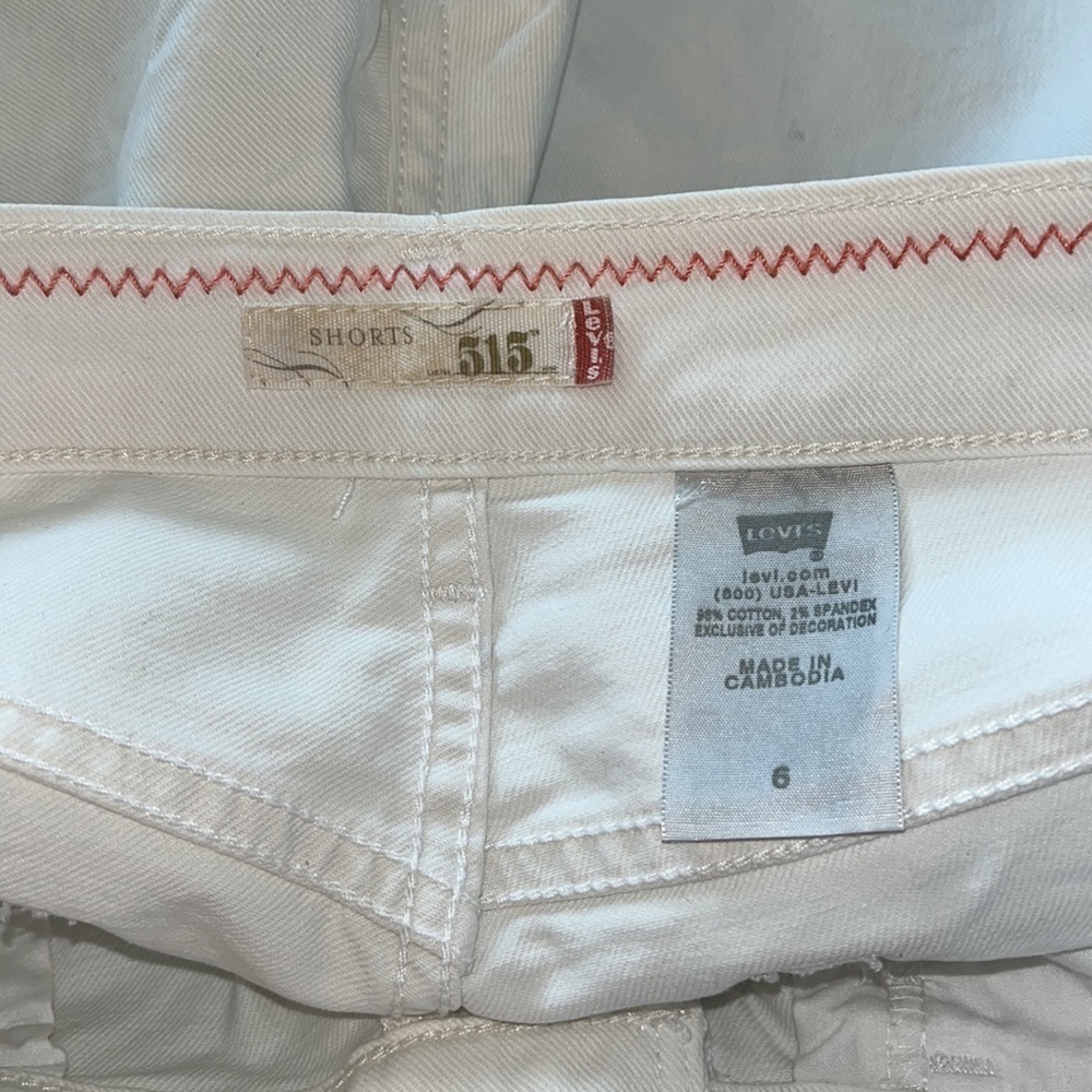 Levi's 515 White Denim Shorts. Size 6 Excellent condition - Picture 6 of 12